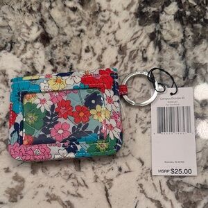Vera Bradley Colorful Floral Keychain ID window ..
Snap closure nwt